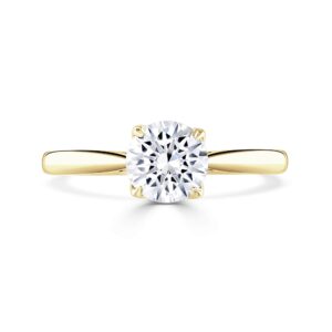 Round Brilliant-Cut Lab-Grown Diamond Solitaire Ring in 18ct Yellow Gold (1.07cts)